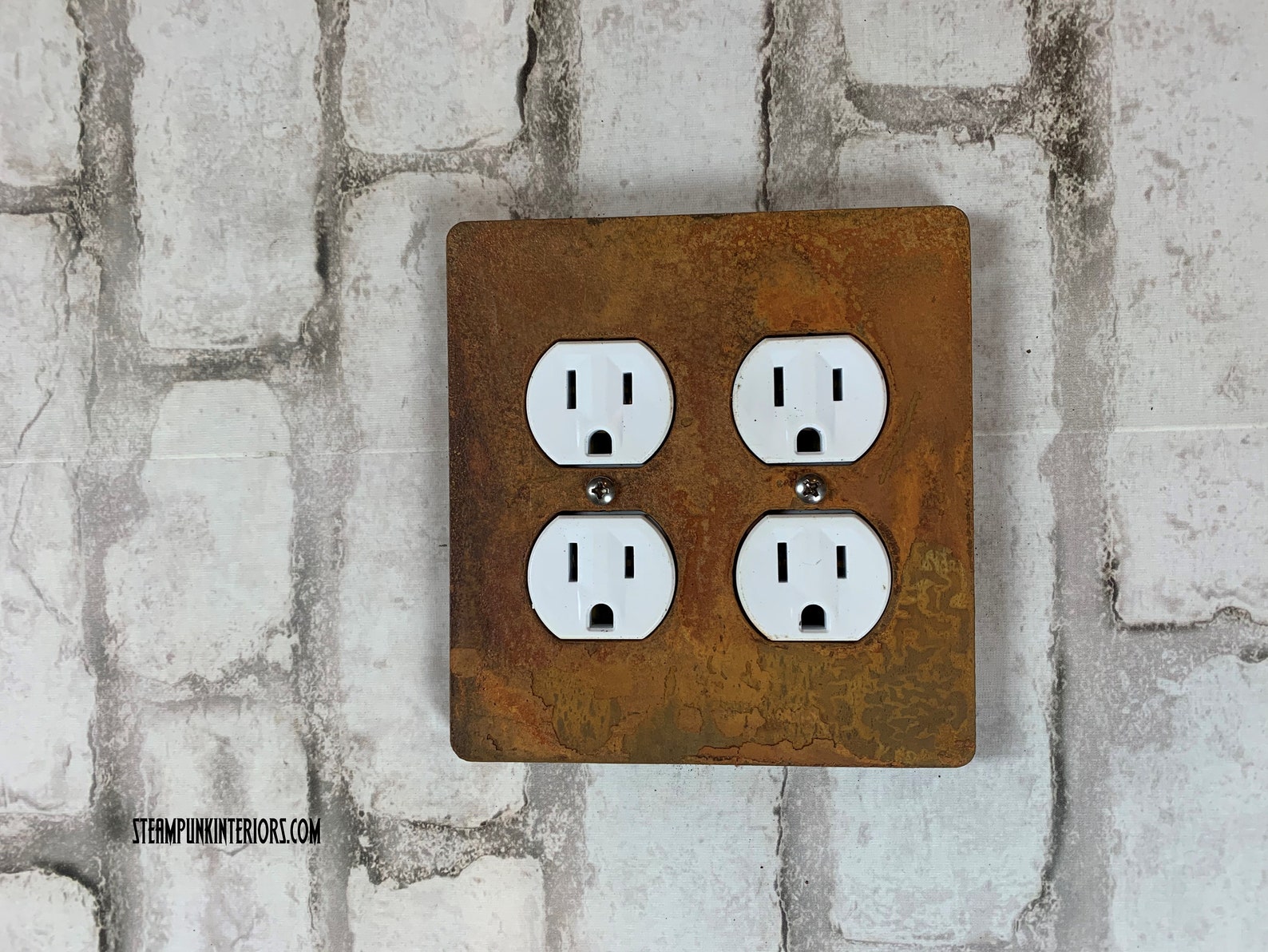 Duplex Outlet Cover / Steel / Man Cave / Unique Gift/ Urban Etsy