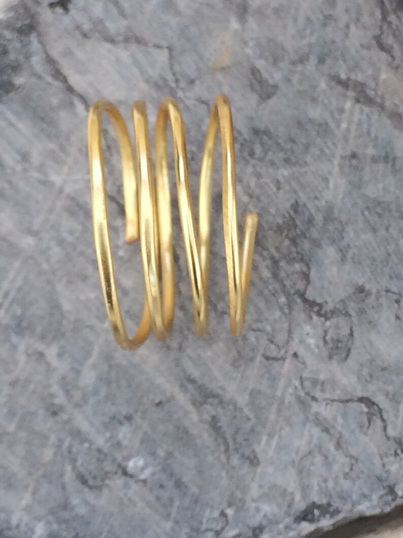 silver Stackable wire-wrapped ring gold or rose gold