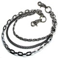oubleK 3 Roof Skull Gothic Biker Trucker Key Jean Wallet Chain (22.5