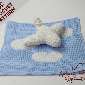 Airplane Plush and Play Mat CROCHET PATTERN-PDF Only-Handmade Gifts for Kids, Quick Crochet Gifts image 1