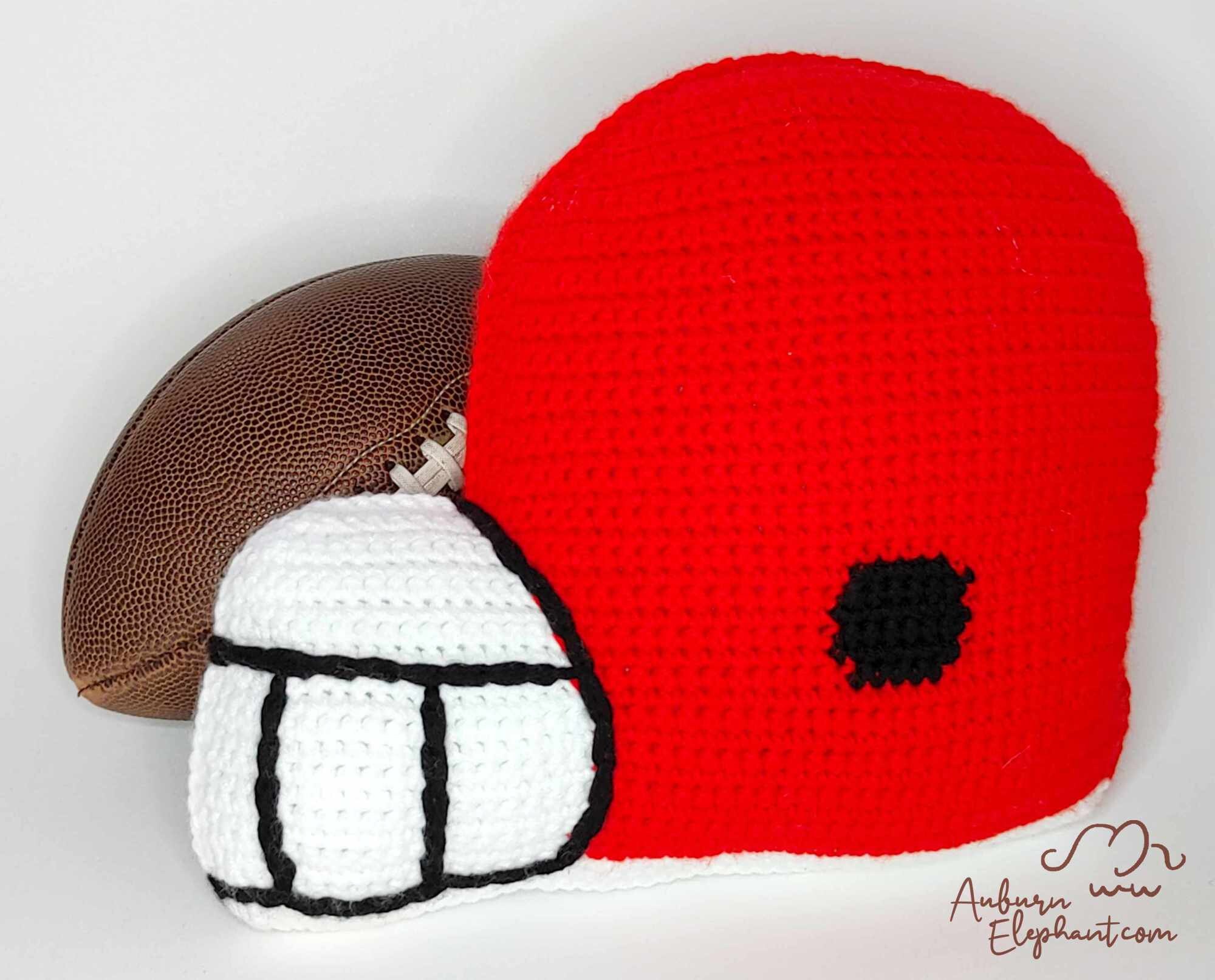 Football Helmet Pillow CROCHET PATTERNPDF Onlyhandmade Sports Decor
