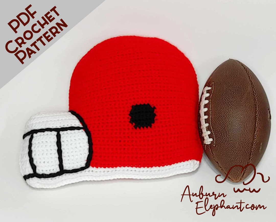 Football Helmet Pillow CROCHET PATTERNPDF Onlyhandmade Sports Decor