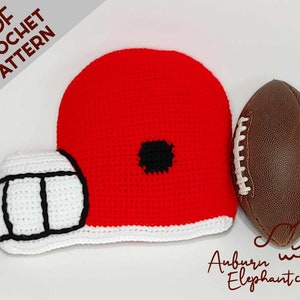 Football Helmet Pillow- CROCHET PATTERN-PDF Only-Handmade Sports Decor