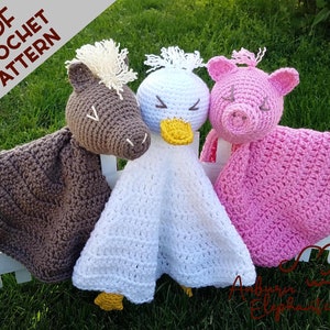 On the Farm Lovey Bundle- CROCHET PATTERN-PDF Only-Handmade Gifts for Babies, Gifts for Kids