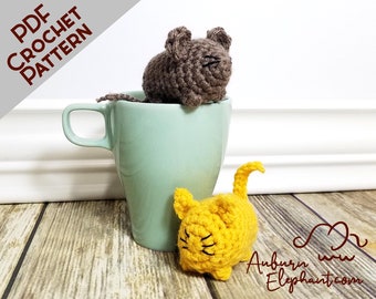 Cat and Mouse Party Favors- CROCHET PATTERN-PDF Download