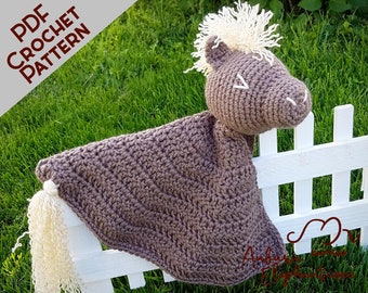Wesley the Pony Lovey- CROCHET PATTERN-PDF Only-Handmade Gifts for Babies, Quick Crochet Gifts