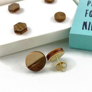 Wood Stud Earrings/ Rustic Wood Earrings/ Minimalist Wood Earrings/ Stud Earrings/ Organic Wood Jewelry/ Unisex Wood Studs/ Hypoallergenic