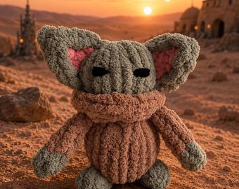 Breipatroon voor een babyalien: handleiding voor een knuffel van dik garen (PDF-download)