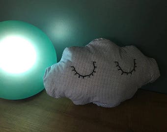 Cloud in blue and gray fabric