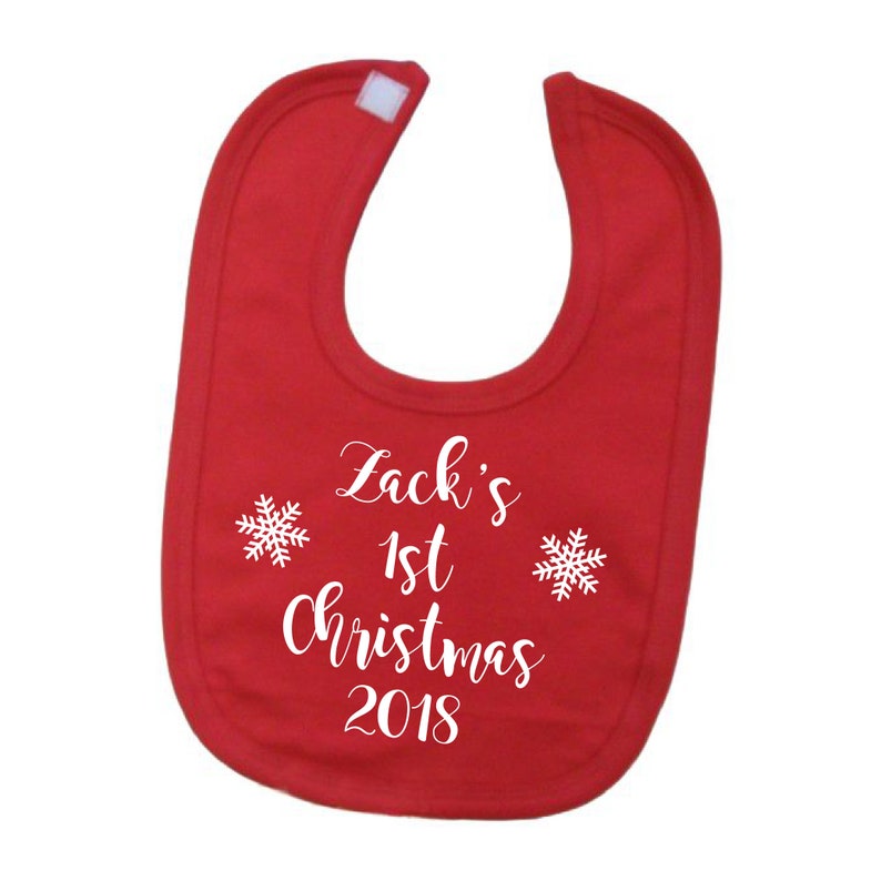 First christmas bib personalised baby bib my first Etsy