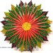 A decorative handmade fused glass accent "A Fancy Flower" | Panels and wall hangings | room accent | wall art | fused glass wall art