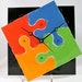 Fused Glass Wall Clock "A Puzzle"