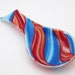A fused glass decorative spoon rest "Ornament in blues"