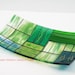 A rectangular fused glass plate "A Gentle color mix - Greens"; Decorative Plate; High quality; food safe; dinner set