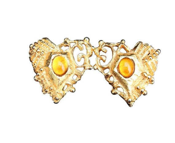 Christian lacroix earrings heart shapped