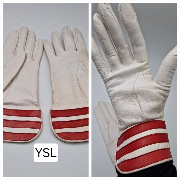 Yves Saint Laurent Rive gauche vintage gloves size 7.5 Collector