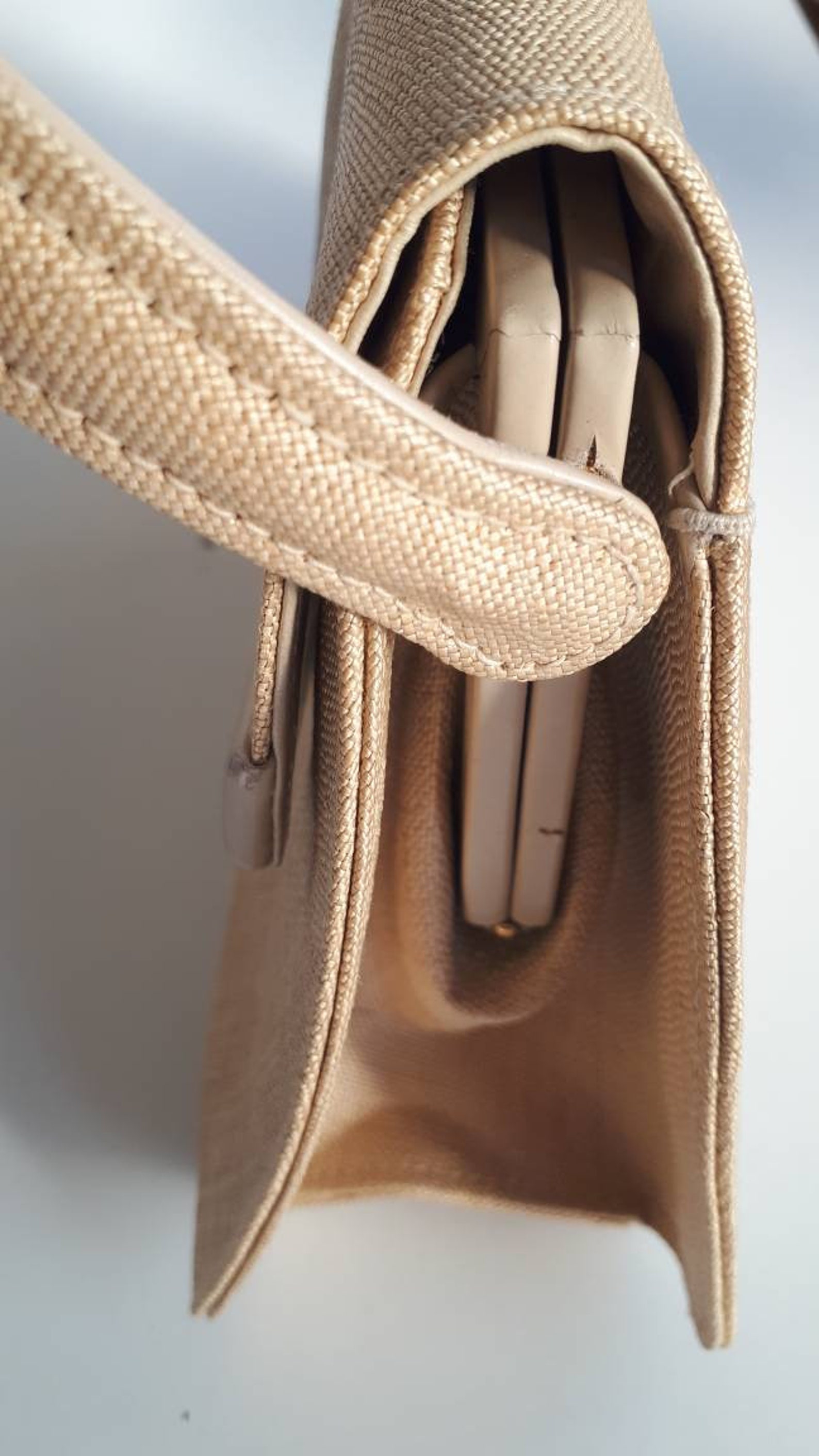 Bag Germaine Guérin 50s fine straw and leather bag delivered | Etsy