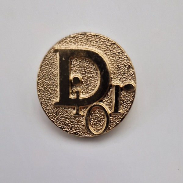 Bouton Monogramme DIOR métal   doré 2,2 cm