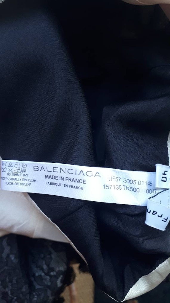 BALENCIAGA Made in France dress size 40 fr, pleat… - image 7