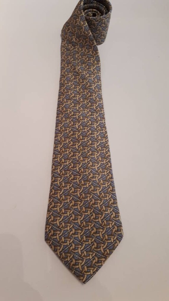 HERMES tie pattern ring pattern