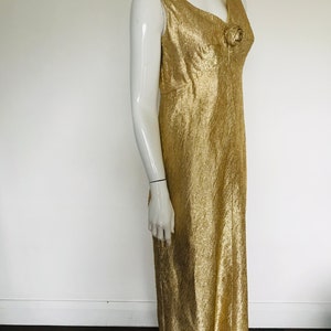 Gold 1950s 1960s sparkling evening dress Uk size 10 12 image 8