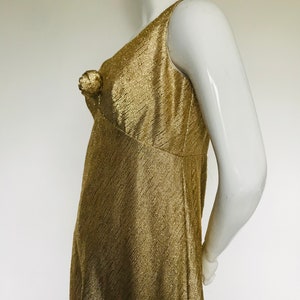 Gold 1950s 1960s sparkling evening dress Uk size 10 12 image 4