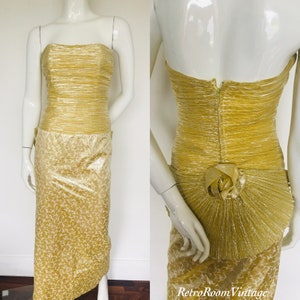 Fantastic 1980s gold sparkling dress size Uk 6 8