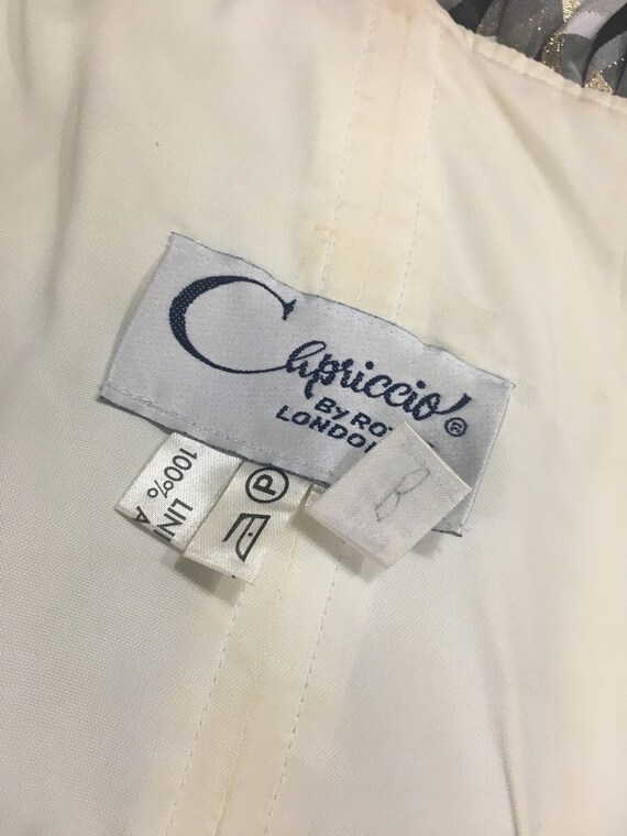 1980s Metallic Vintage Prom Dress Uk XS UK