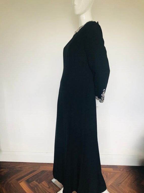 1960s dynasty beaded evening dress Uk size 14 Gem