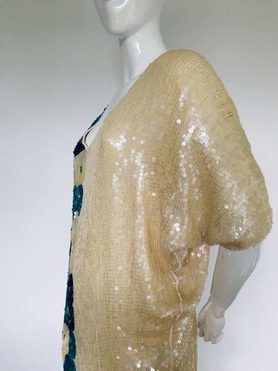 1980s sequin oversized slouch dress Uk size 14 - image 9