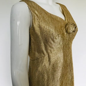 Gold 1950s 1960s sparkling evening dress Uk size 10 12 image 6