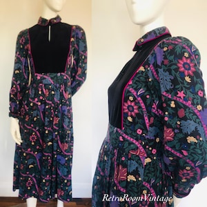Fabulous 1960s vivid cotton day dress Uk size 8