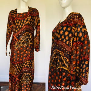 1960s 1970s psychedelic dress Uk size 12