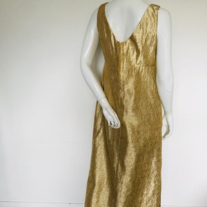 Gold 1950s 1960s sparkling evening dress Uk size 10 12 image 7
