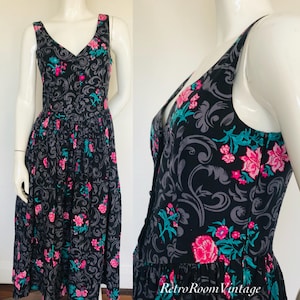 1980s Laura Ashley cotton dress uk size 8