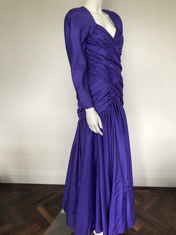 Tenue De Soirée 2 Pièces Frank Usher - Top à Paillettes & Jupe Longue Violet - Taille 12