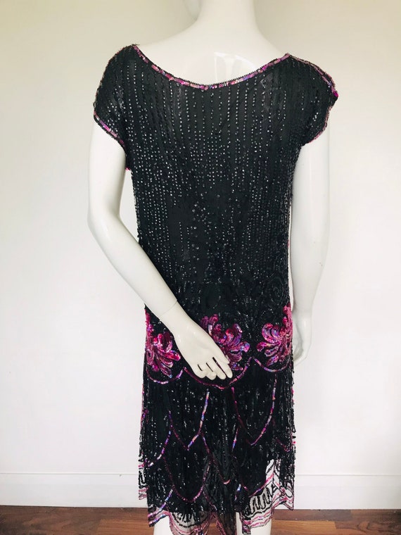 Rare original 1920s sequin Art Deco flapper dress - image 8