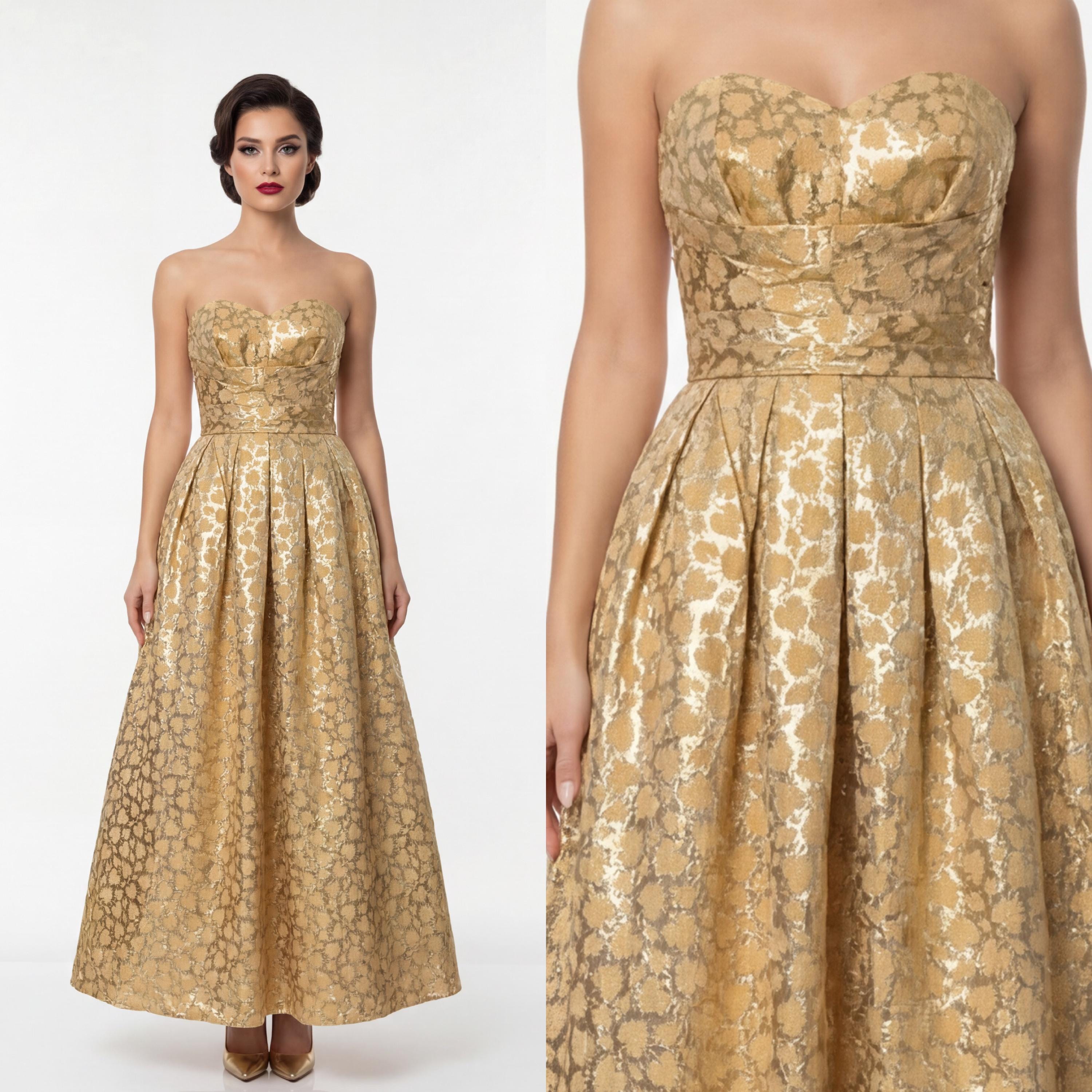 long sparkly gold dress Sequin V Neck Split Mermaid Prom Size:3XL main image 0
