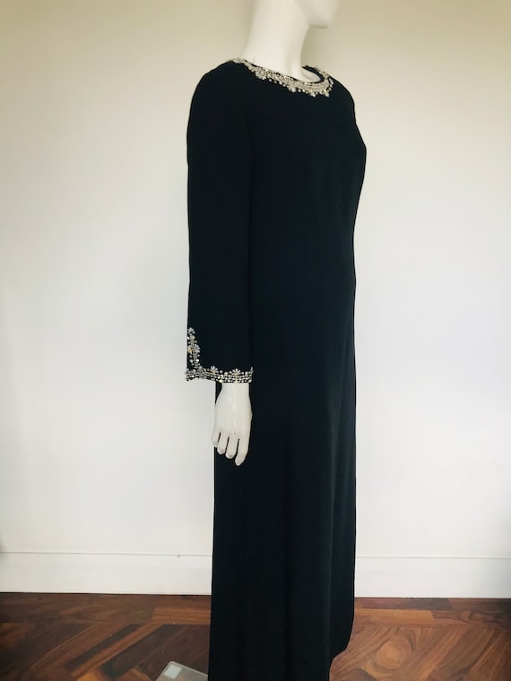 1960s dynasty beaded evening dress Uk size 14 Gem