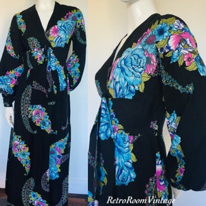 Fabulous 1960s 1970s bold print dress Uk size 8 10