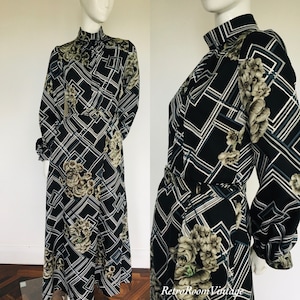 1960s  geometric print  dress Uk size 12