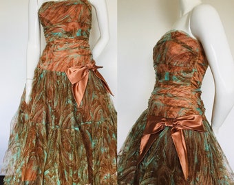 Beautiful 1950s tulle prom dress uk size 6