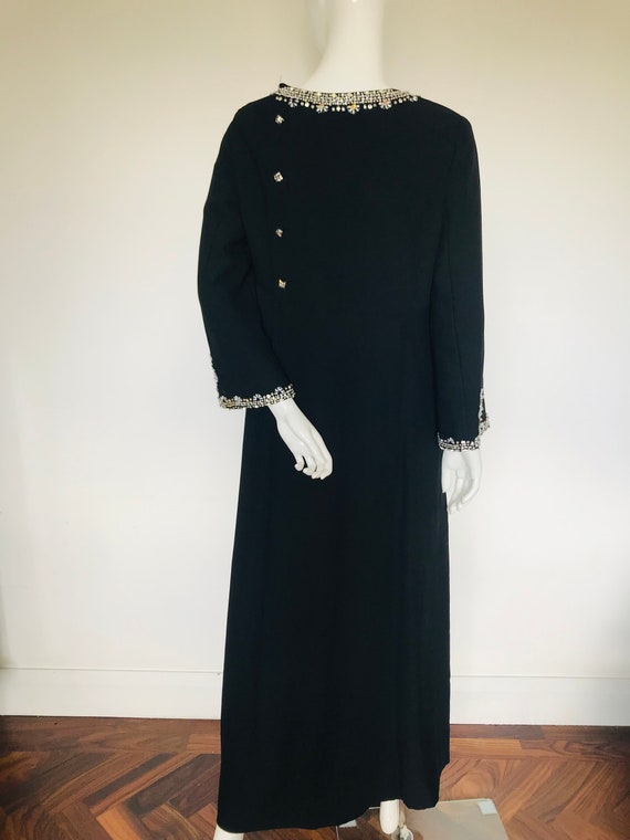 1960s dynasty beaded evening dress Uk size 14 Gem