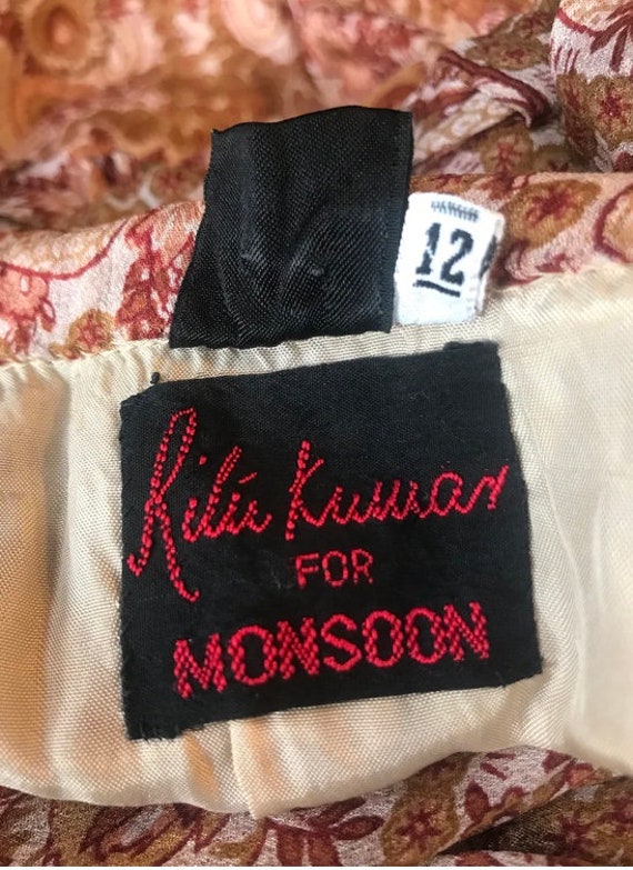 Incredible Rare Ritu Kumar Indian silk  dress uk … - image 2