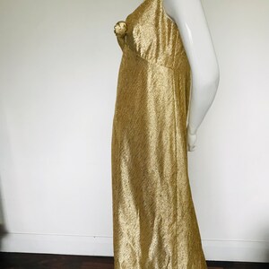 Gold 1950s 1960s sparkling evening dress Uk size 10 12 image 5