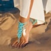 Crochet turquoise Barefoot sandals, Macrame anklet, Barefoot sandal, Beach wedding, Destination wedding, Footless shoes, Bridesmaid shoes 