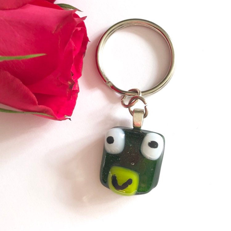 Frog keyring / frog keychain / animal keyring / animal Etsy