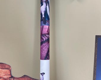 Custom Photo Walking Cane: Personalized Lamb Design, Adjustable Aluminum