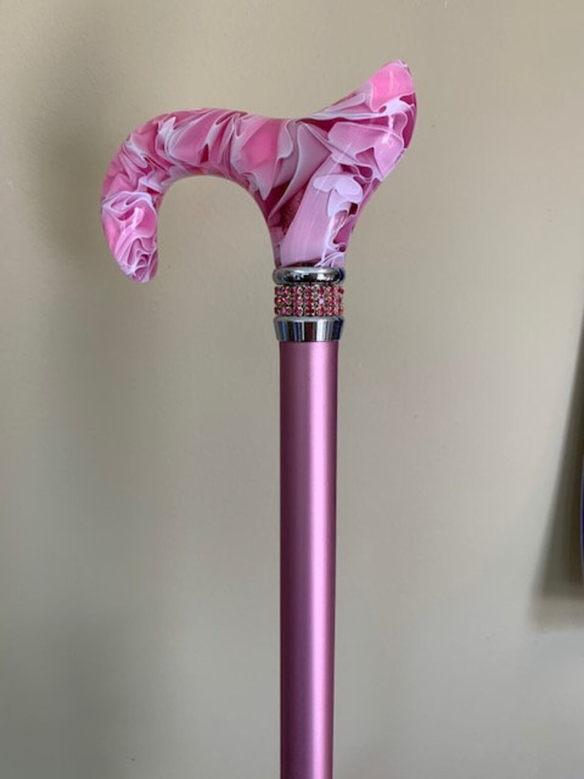 Pink Pearl Diamond Cane elegant cane walking cane for women Etsy