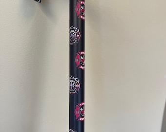 Custom Fire Dept Walking Cane: Personalized Photo Design
